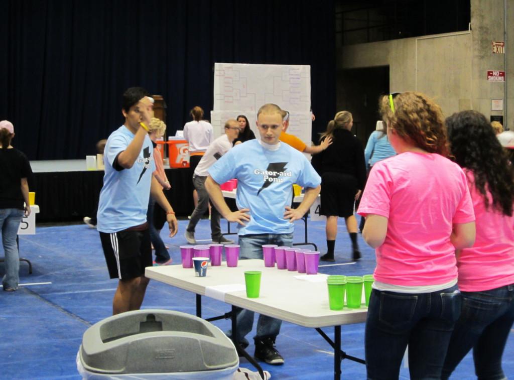 Students play pong to raise funds, awareness