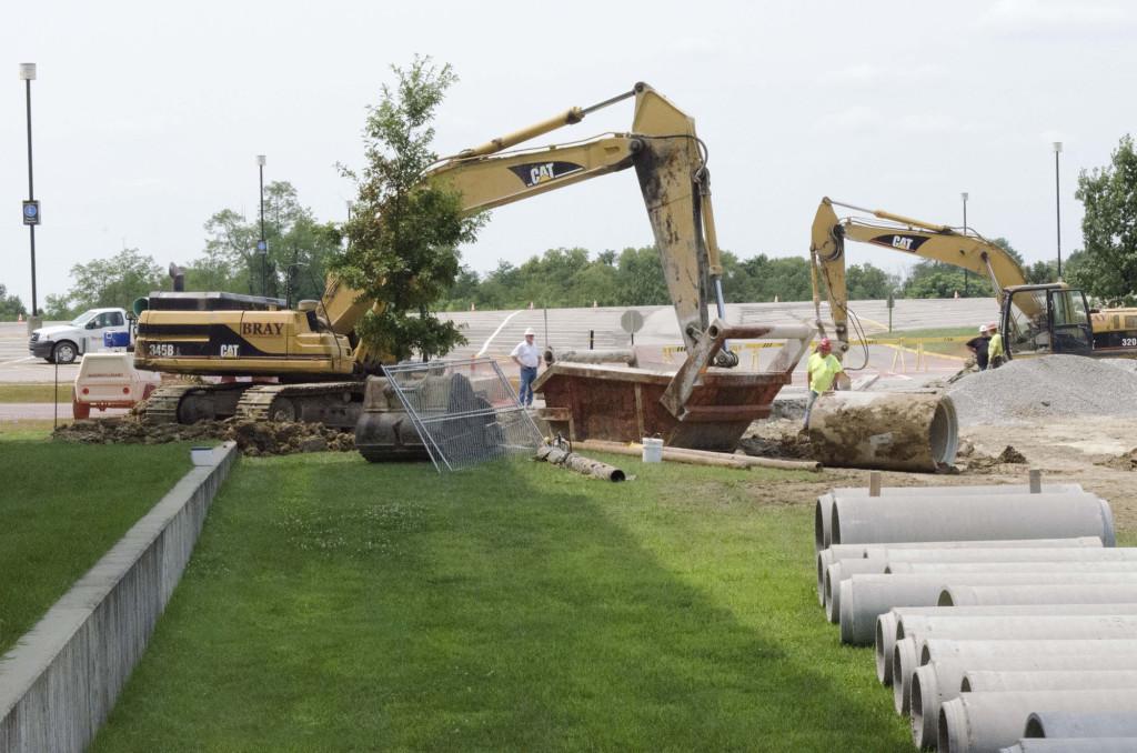 Campus parking lot construction update