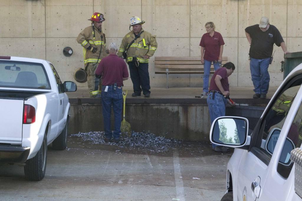 Fire caused by paper shredder in Steely Library, now contained