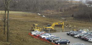 Weather, parking slowed field construction