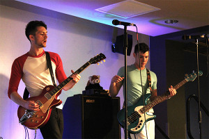 Photo by Kevin Schultz Local band PUBLIC also took the stage to perform for students Thursday night.