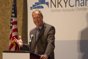 Northern Kentucky Chamber of Commerce Eggs 'N Issues breakfast on August 13 at Receptions Banquet and Conference Center in Erlanger, Kentucky was a chance for business owners from around the area to meet the new NKU Athletic Director Ken Bothof and talk about his bold new vision of NKU Athletics. NKU Athletic Director Ken Bothof talks about his new vision for NKU Athletics and answers questions from business owners about how he sees the future of Northern Kentucky University's athletic program.