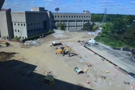 Construction on the north end of the Plaza.