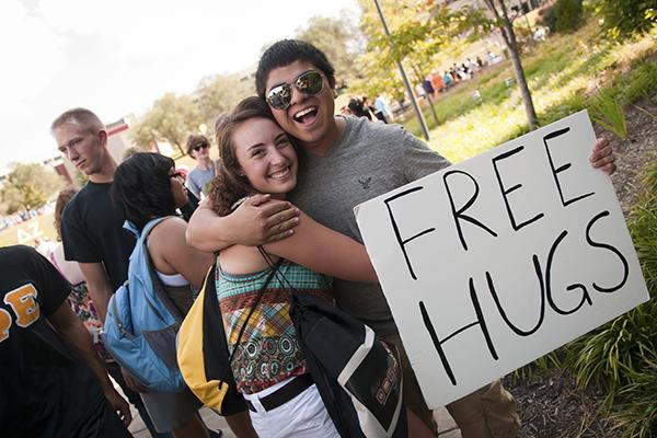 Student sets example by spreading a message of love