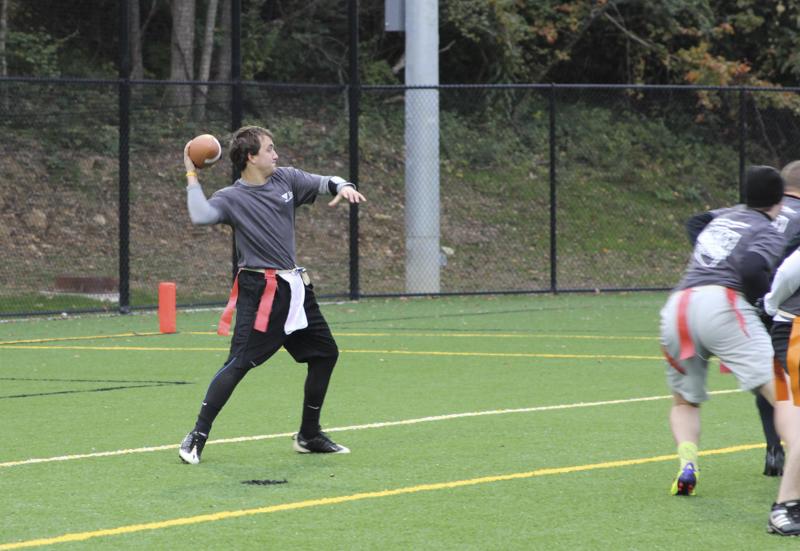 Students and faculty gathered together for the grand opening of the intramural field complex.