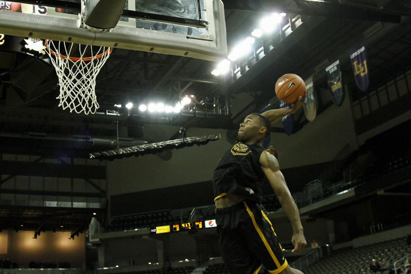 Northern Kentucky University Athletics hosted Black and Gold Madness on Thursday, October 17, 2013 in the Bank of Kentucky Center. They had dancing, cheering, games and prizes at the event.