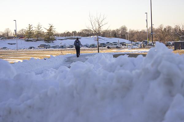 When adverse weather hits, the facilities staff works throughout the night to clear walkways on snow and ice and help create safe paths to travel around campus. 