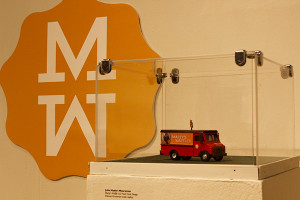 A miniature replication of Marty's Waffle truck.