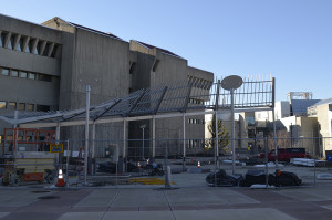 Progress being made on the plaza renovation on NKU's campus.
