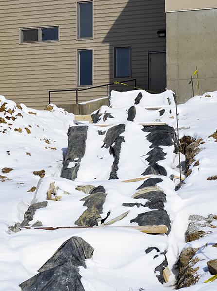 Commonwealth Hall's backdoor entrance is currently inaccessible. The SGA approved a new swipe access point in April 2013.