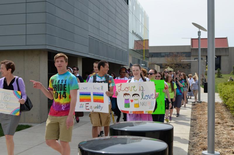 In the past, NKU's Pride March has served as a start to Pride Week. This year's march is NKU's 5th. 