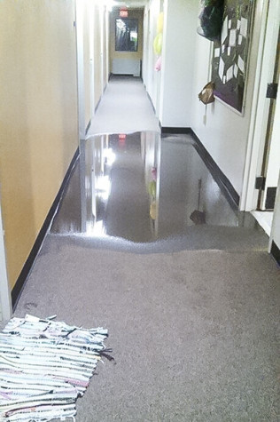 The Laurel Wing of Kentucky Hall flooded March 30 due to clogged drains. 