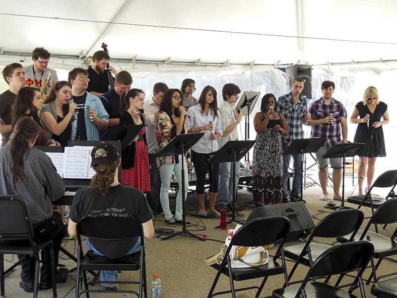A group of students play a musical piece during 2013 Celebration. 