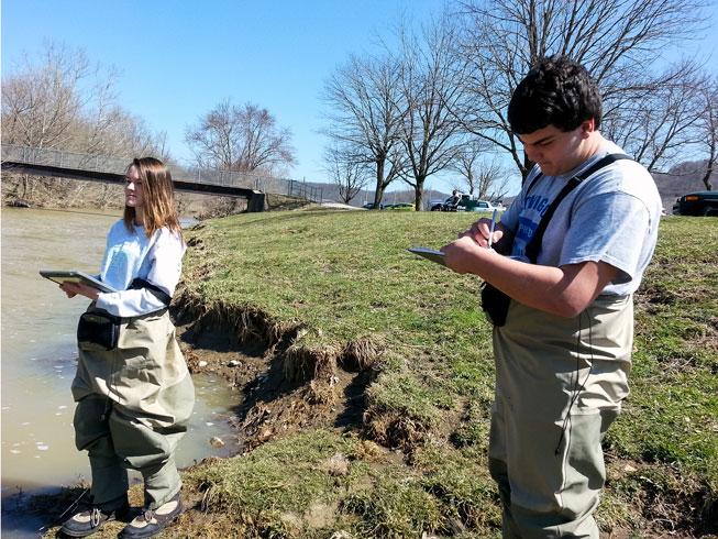 app being used to test water quality