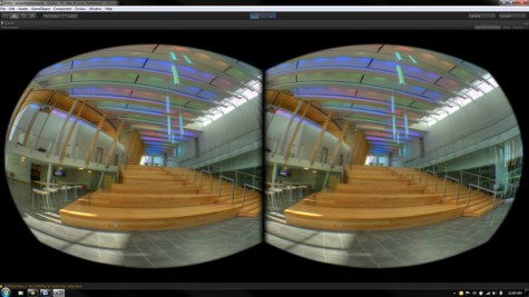 An inside view of the Oculus Rift.