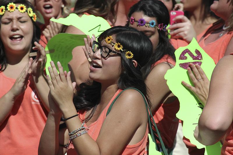 Delta Zeta's chant to their new members.