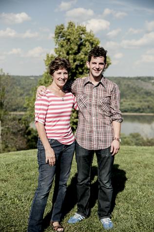 Doug Gautraud (right) and his mom Peggy (left) who bought the motorcycle from him. 