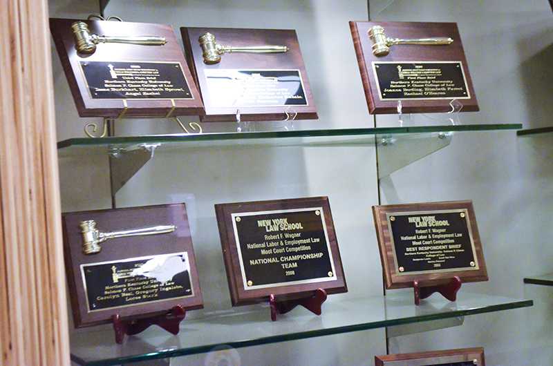 Awards that Chase Law has earned. Dean Standen hopes that the Lunsford Academy will bring more attention to Chase. 