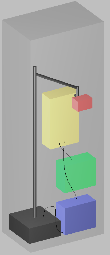 A computer animated drawing of Matthew Miles' machine.