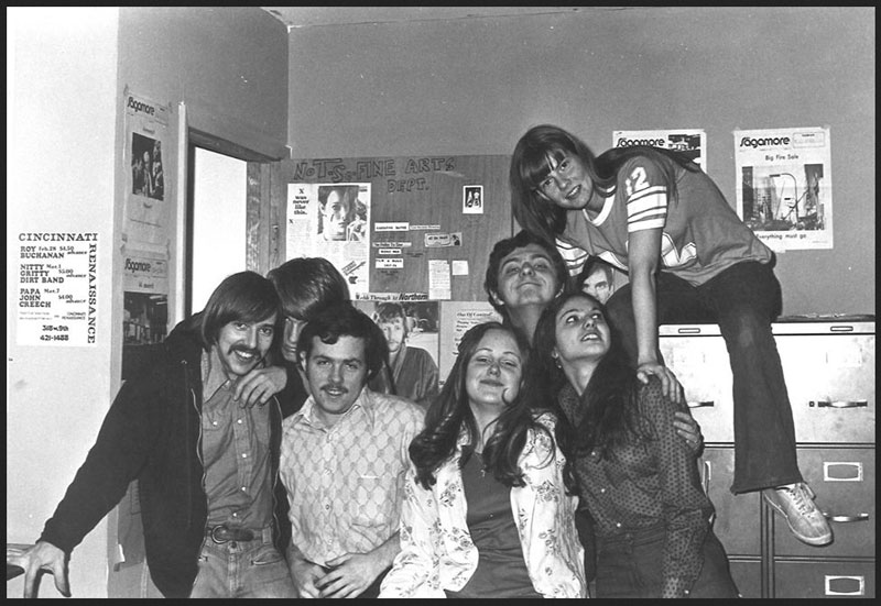 Gary Webb (back row center) along with The Northerner team in 1974. 