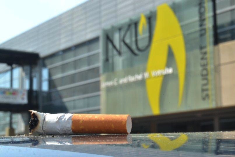 While banned since January, smoking on campus still occurs. NKUs policy is being strengthened through programs to help smokers quit. 