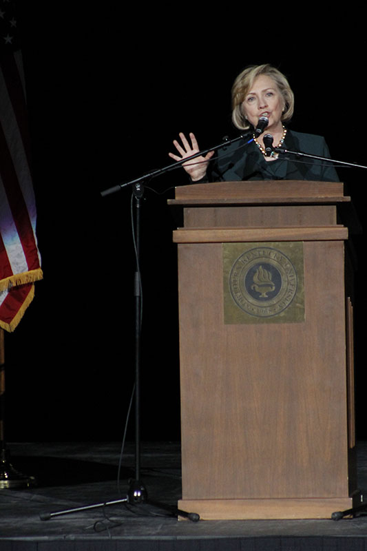 Hillary Clinton speaks about Mitch McConnells time in Kentuckys senate seat. She pointed out reasons why she believes its time for change.