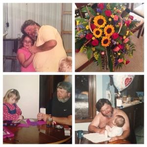 Brook and her grandfather, Roy, dance together at his 50th birthday celebration. (top left)