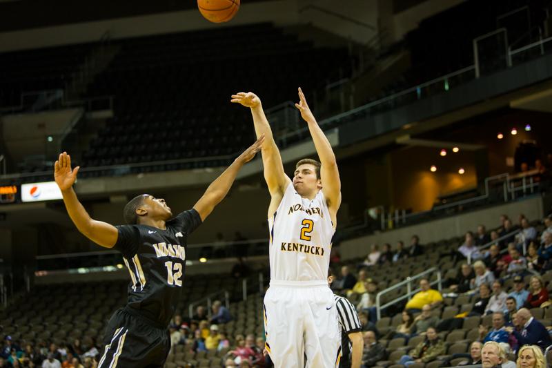 NKU's Tayler Persons shoots the ball during the first half of NKU's home win over Idaho. NKU defeated Idaho 81-68 on Monday, Dec 22, 2014 at The Bank of Kentucky Center.