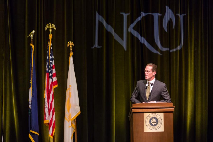 NKU+President+Mearns+speaking+during+during+his+2015+Spring+Convocation.+President+Mearns+spoke+about+the+past+year+and+the+upcoming+year+in+the+Student+Union+Ballroom+on+Friday%2C+Jan.+9%2C+2015.