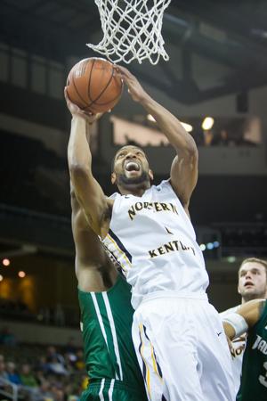 NKU guard Chad Jackson scored 15 points in NKU's 81-59 win over Jacksonville. NKU defeated Jacksonville 81-59 on Saturday, Jan. 24, 2015 at The Bank of Kentucky Center.