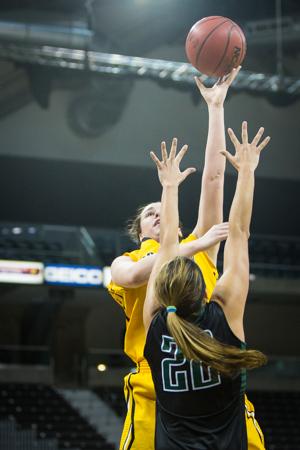 NKU forward Melody Doss shoots the ball during NKU's win over Stetson. NKU defeated Stetson 68-62 at The Bank of Kentucky Center on Jan. 29, 2015.
