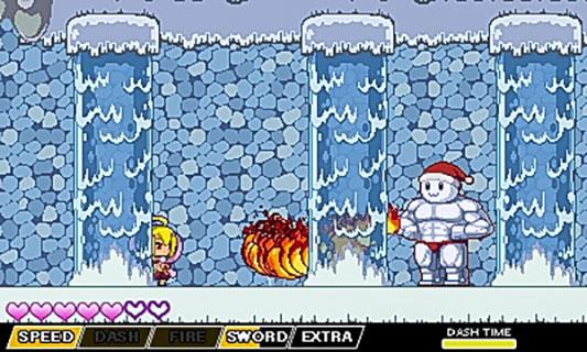 Dark Witch features a variety of enemies, such as this fire-breathing snowman. 