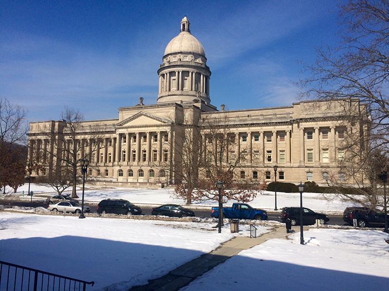 The Kentucky state capitol building. 