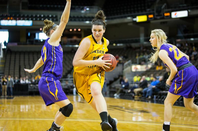 NKU forward Melody Doss scores game high 25 points in NKU's victory over Lipscomb. NKU defeated Lipscomb 64-57 at The Bank of Kentucky Center on Saturday, Feb. 7, 2015.
