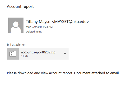 Tiffany Mayse's, among others', email accounts were used to send spam. They themselves did not send the emails.