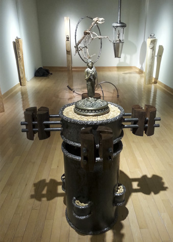 Finke's piece made from the skeletal remains of his pet.
