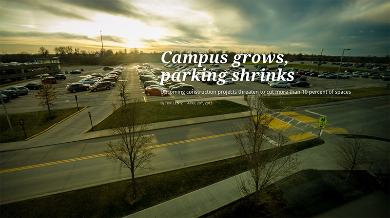 Campus grows, parking shrinks