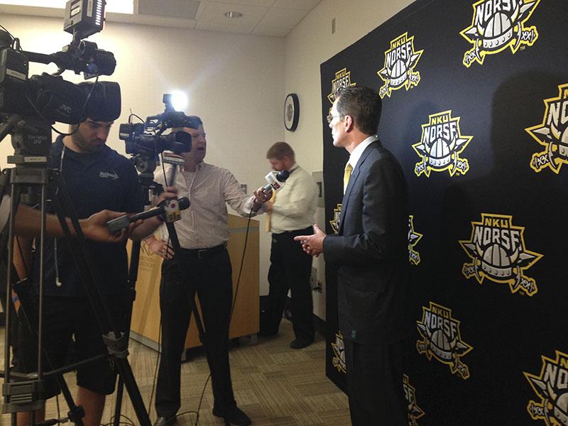 President+Mearns+announced+Monday+that+NKU+Athletics+will+move+to+the+Horizon+League.+The+move+becomes+effective+July+1.