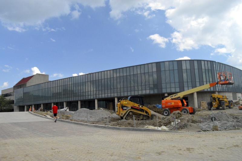 The new Campus Rec Center will open in phases. Matt Hackett, director of campus recreation, says that the entire buildling should be open around Labor Day.