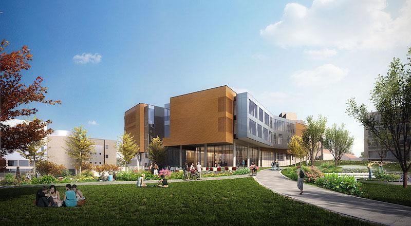 The NKU Heath Innovations Center will sit in between the Science Center, Founders Hall and Griffin Hall when it is completed. The project is set to start in October 2015 and be completed in 2018.