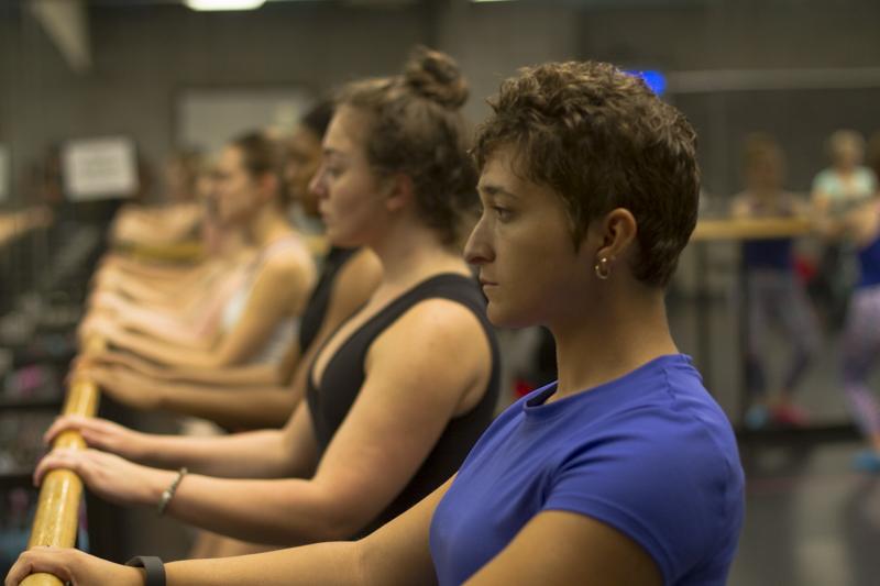 Students take part in Donna Grisez-Webers Ballet 1 class. 