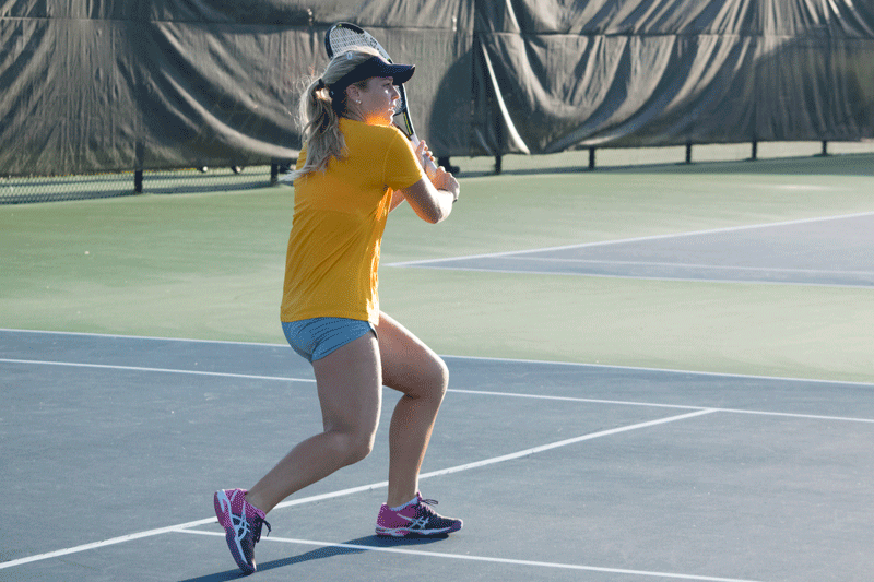 NKU junior Klara Skopac was a 6-0, 6-0 winner in her debut for the Norse womens tennis team Wednesday against Thomas More. NKU defeated Thomas More 7-0 at the Joyce E. Yeager Tennis Complex.