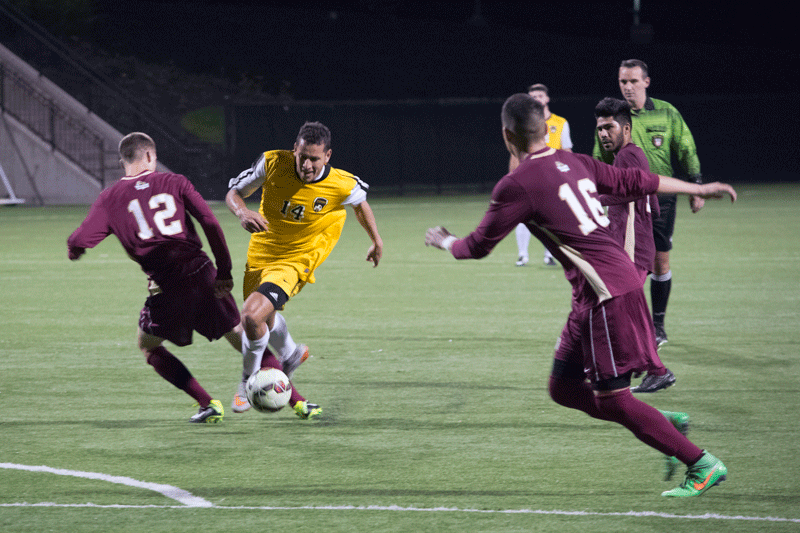 Alwin Komolong had one shot Monday in NKU's 2-0 season-ending loss to Wright State.