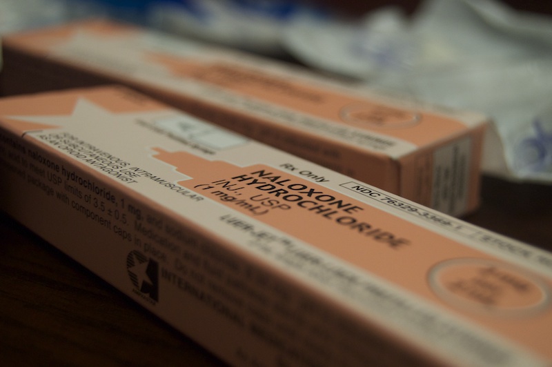 Overdose prevention kits contain two doses of Naloxone, an opioid antagonist that restores respiration in the event of an overdose.