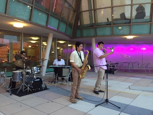 The jazz band livens up the crowd. Relay for Life took place on Friday. 