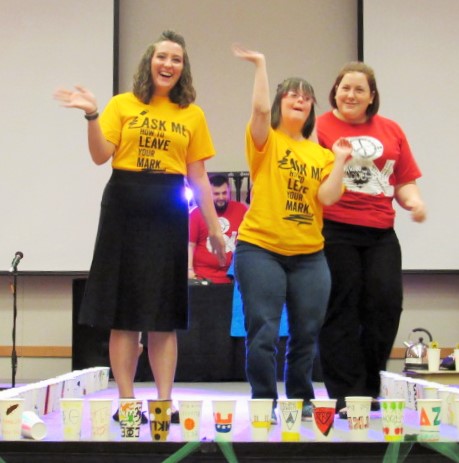 On Tuesday night members of Best Buddies strutted their stuff on the runway, decked out in their sponsors outfits. 