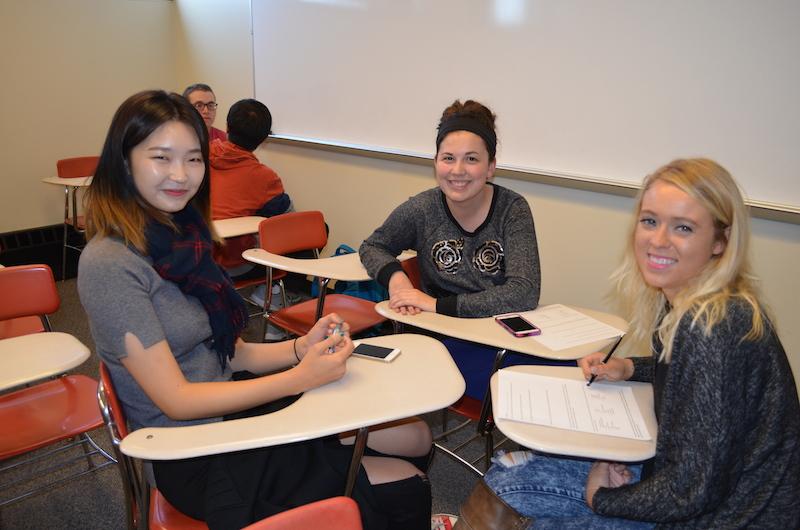 AEL students participate in a conversation partners session with another class at NKU. Now, Conversation Partners has gone beyond the classroom and students are paired with partners to meet on a weekly basis to work on their English-language skills.