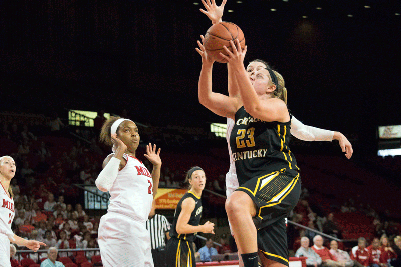 Kasey Uetrecht led the Norse with 18 points Sunday afternoon in NKUs 73-67 victory over Indiana State