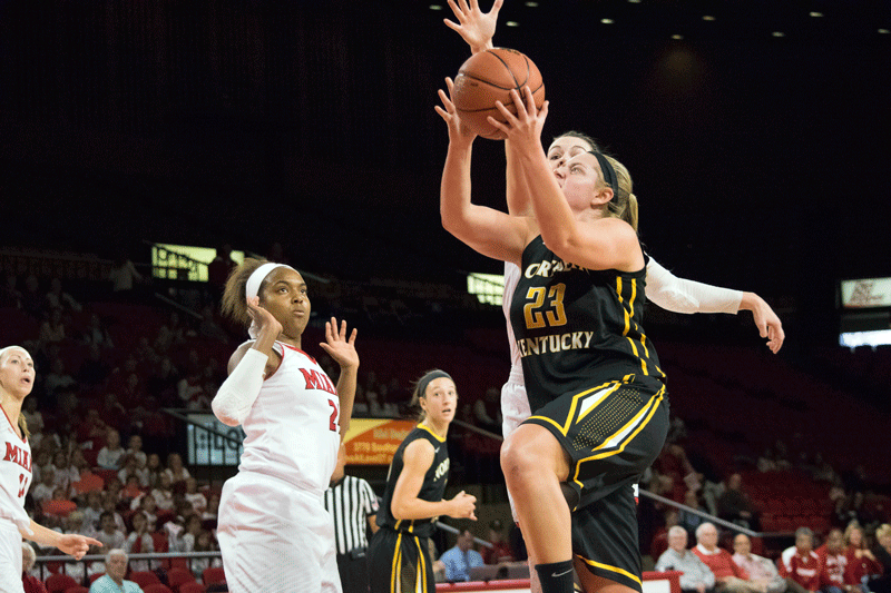 Kasey Uetrecht led the Norse with 18 points Sunday afternoon in NKU's 73-67 victory over Indiana State