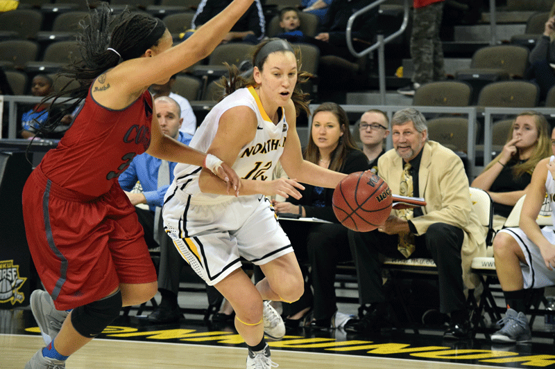 NKU senior Courtney Roush (12) was named Horizon League player of the week by the conference, becoming the first NKU women’s player to receive the honor.